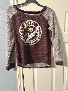 Rivalry Threads Maroon & Heather Gray Raglan Graphic Sweatshirt